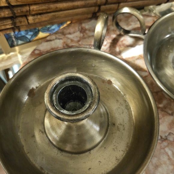 Vintage Bronze Candle Stick Holders - Picture 5 of 10